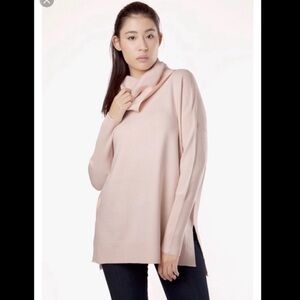 French Connection | Blush Oversized Cowl Neck Sweater | Cozy Chic Knit | Sz XS